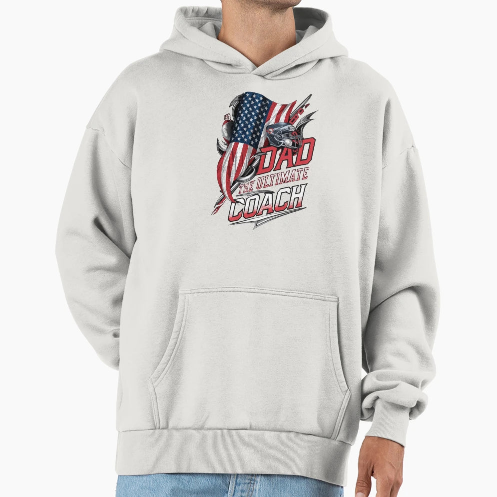 Dad Ultimate Coach Hoodie - Casual Everyday Wear for Adults - T-Shirt, Sweatshirt, Hoodie