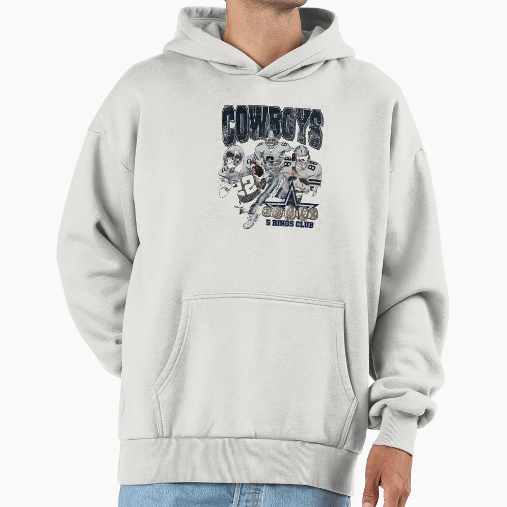 Dallas 5 Rings Club Hoodie - Custom Art Print Unisex - T-Shirt, Sweatshirt, Hoodie