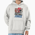 Passion Unleashed Football Junkie Hoodie - Minimalist Print for Adults - T-Shirt, Sweatshirt, Hoodie