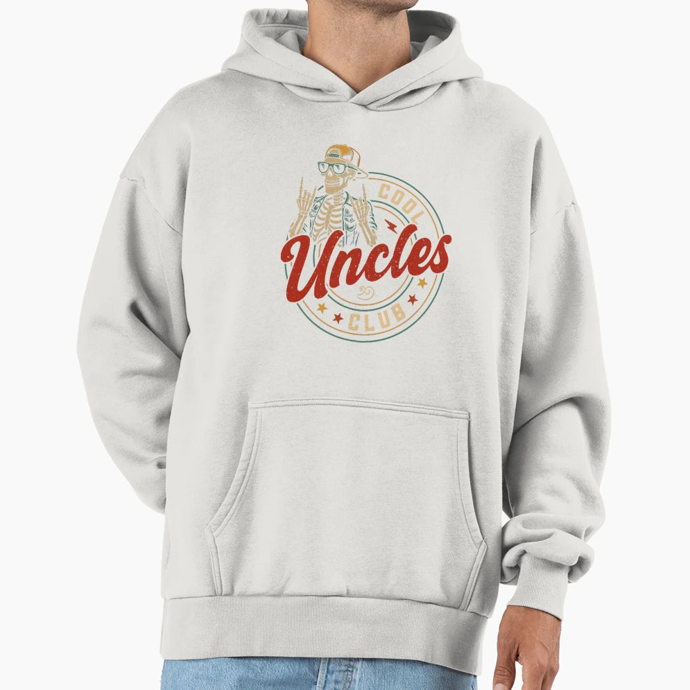 Uncles Club Funny Skeleton Uncle Fathers Hoodie - Trendy Graphic Men Women - T-Shirt, Sweatshirt, Hoodie