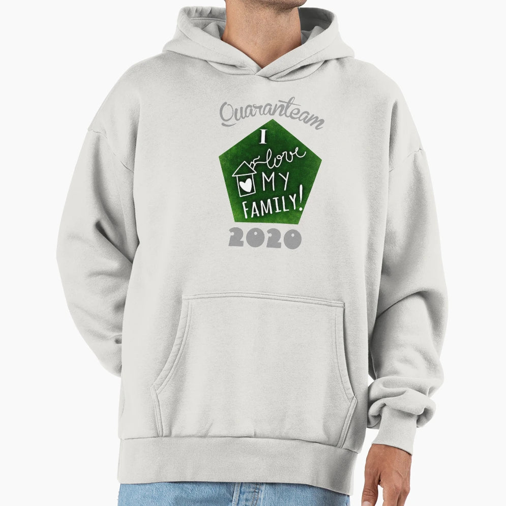 Quaranteam I Love My Family Comic Hoodie - Aesthetic Graphic Men Women - T-Shirt, Sweatshirt, Hoodie