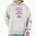 Just Gril Who Loves Football Hoodie - Casual Everyday Wear Unisex - T-Shirt, Sweatshirt, Hoodie