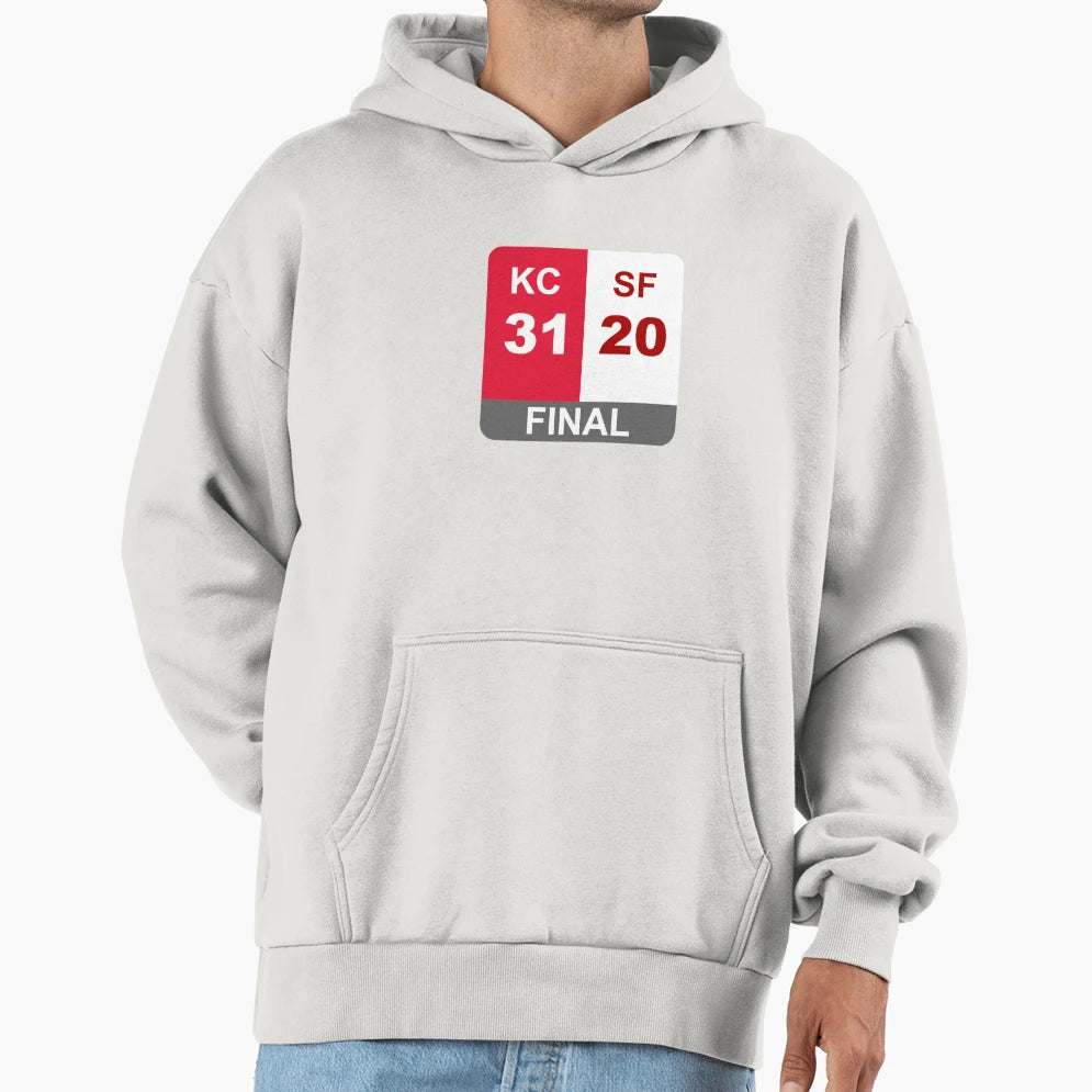 Super Bowl Liv Final Score Hoodie - Novelty Apparel Men Women - T-Shirt, Sweatshirt, Hoodie