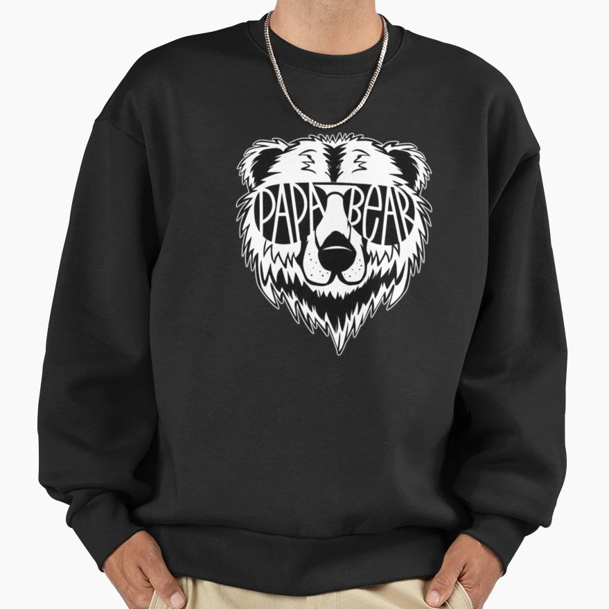 Papa Bear Sweatshirt - Aesthetic Graphic Men Women - T-Shirt, Sweatshirt, Hoodie