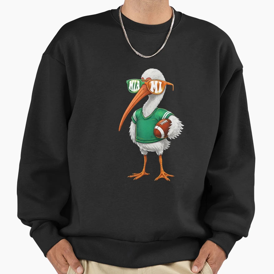 Tropical Football Fan Ibis Sweatshirt - Unique Graphic Unisex - T-Shirt, Sweatshirt, Hoodie