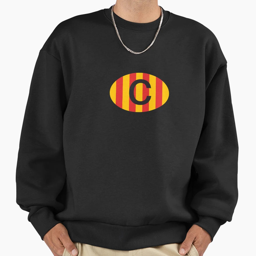 Catalunya C Oval Badge Catalonia Sweatshirt - Streetwear Style Men Women - T-Shirt, Sweatshirt, Hoodie