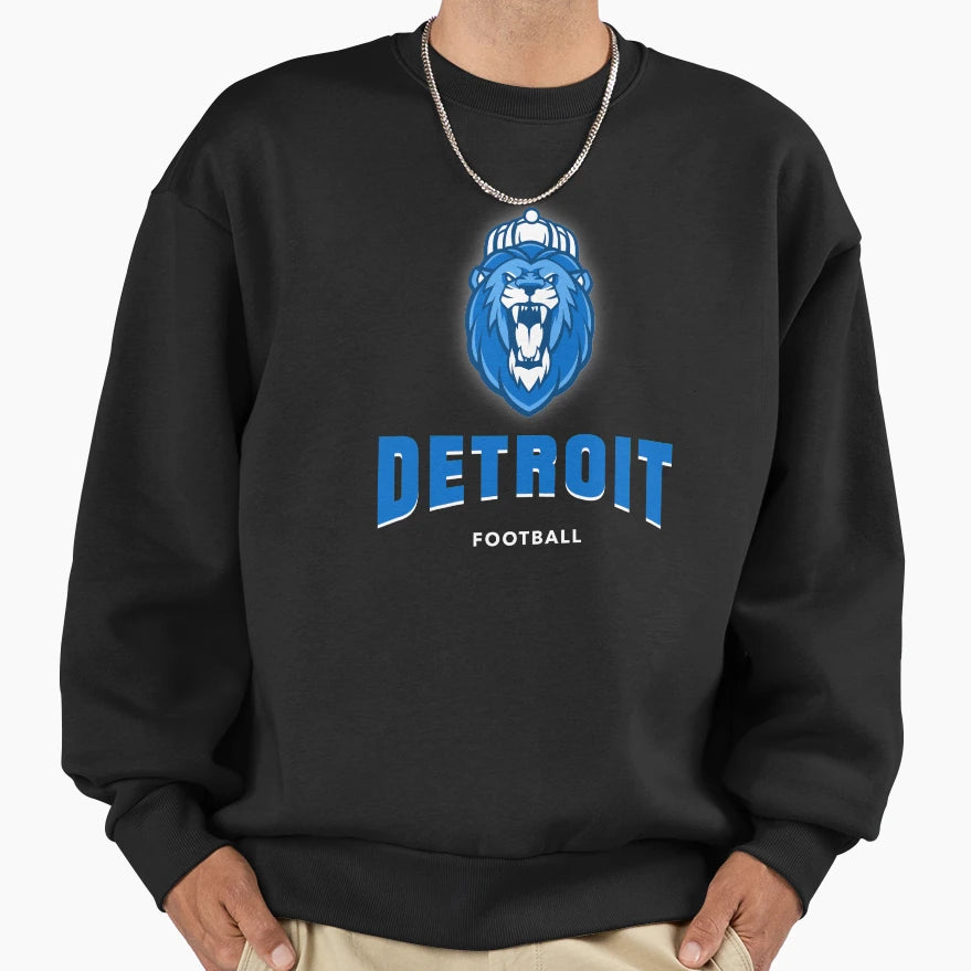 Detroit Lions Soccer Sweatshirt - Streetwear Style Men Women - T-Shirt, Sweatshirt, Hoodie
