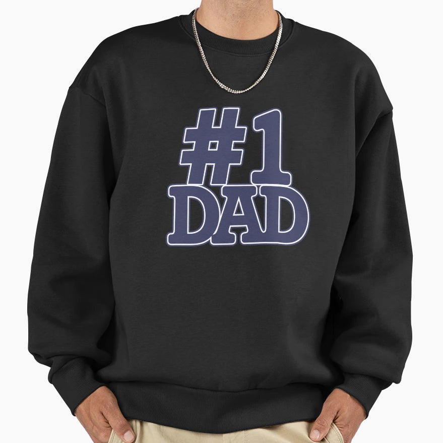 1 Dad Sweatshirt - Aesthetic Graphic Men Women - T-Shirt, Sweatshirt, Hoodie