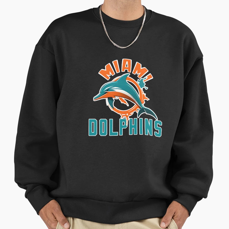 Miami Dolphins Nfl Sweatshirt - Trendy Graphic Unisex - T-Shirt, Sweatshirt, Hoodie