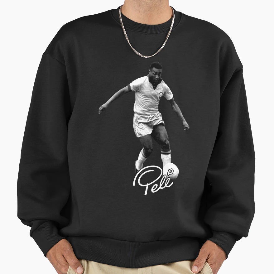 Pele 10 King Football Player Legend Sweatshirt - Unique Graphic for Adults - T-Shirt, Sweatshirt, Hoodie