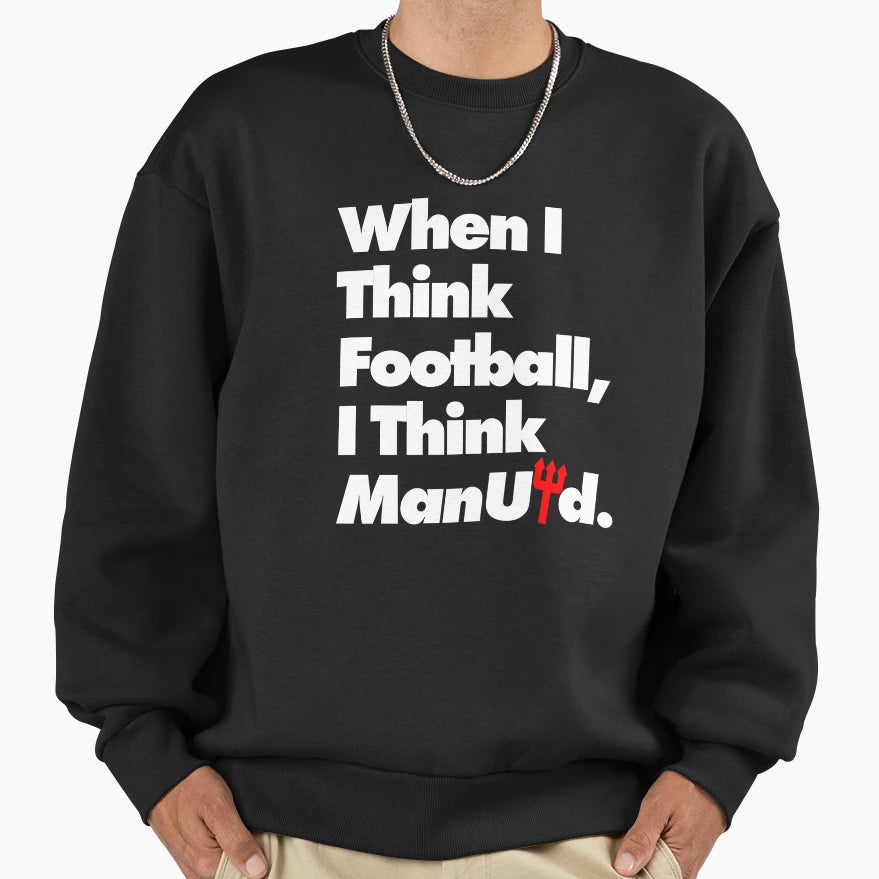 Manchester United Sweatshirt - Custom Art Print for Adults - T-Shirt, Sweatshirt, Hoodie