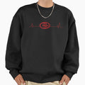 San Francisco Football Heartbeat Sweatshirt - Aesthetic Graphic Men Women - T-Shirt, Sweatshirt, Hoodie