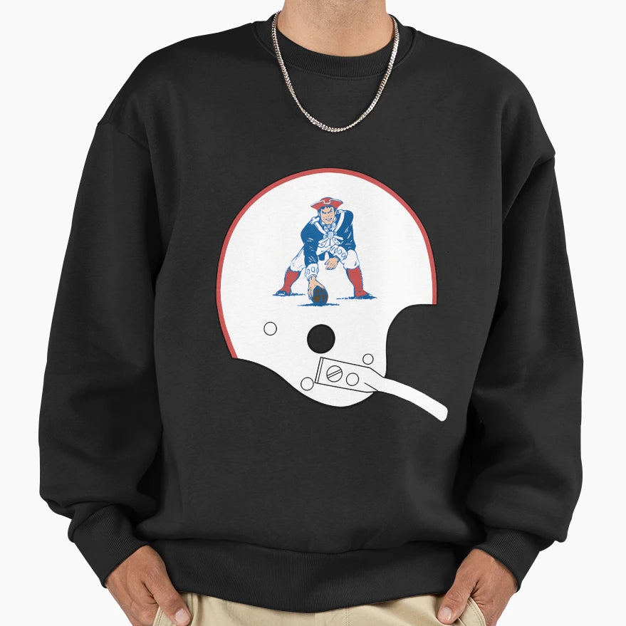 New England Patriots Throwback Logo Sweatshirt - Fun Novelty Design Unisex - T-Shirt, Sweatshirt, Hoodie