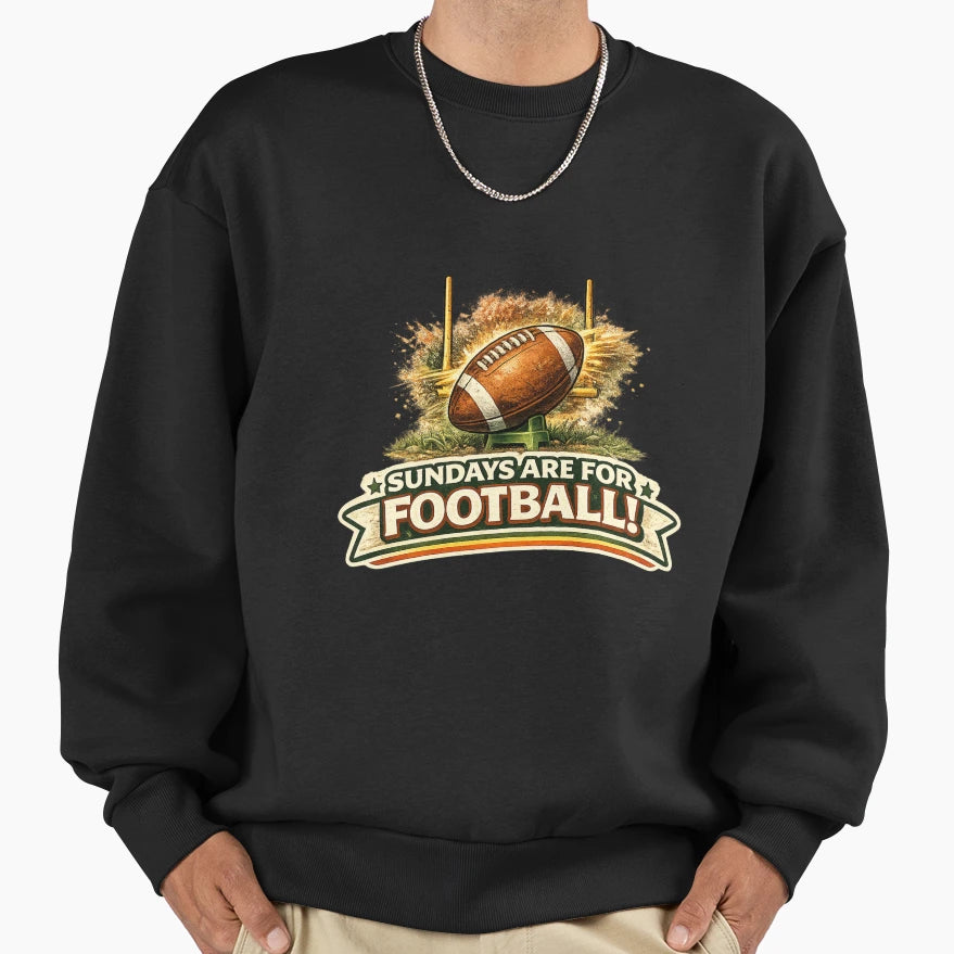 Sundays Are Football Sports Sweatshirt - Minimalist Print for Adults - T-Shirt, Sweatshirt, Hoodie