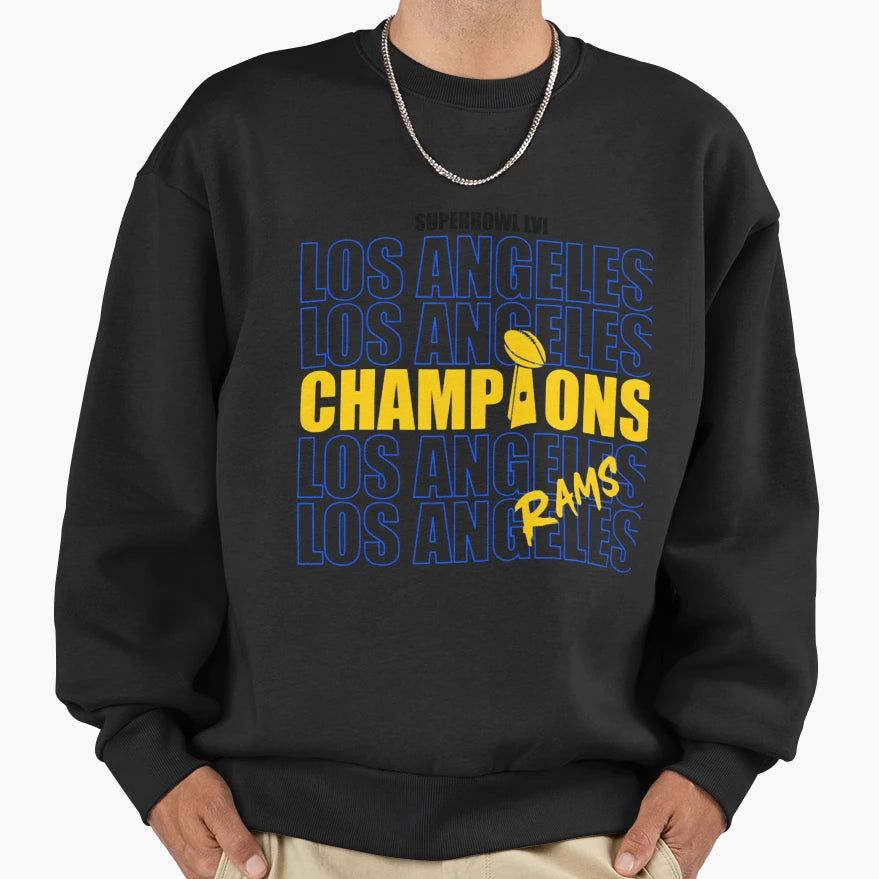 Los Angeles Rams Champions T00189 Sweatshirt - Minimalist Print Men Women - T-Shirt, Sweatshirt, Hoodie
