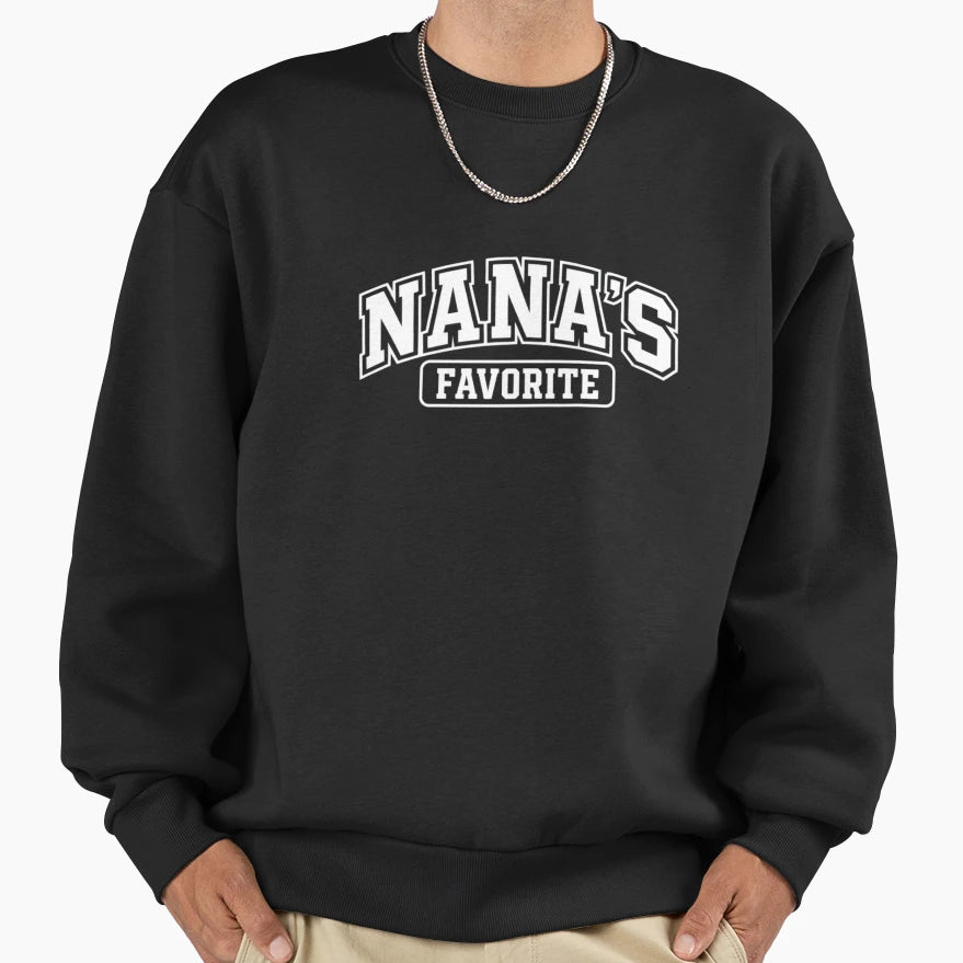 Nanas Favorite Grandmother Gift Sweatshirt - Graphic Print Unisex - T-Shirt, Sweatshirt, Hoodie