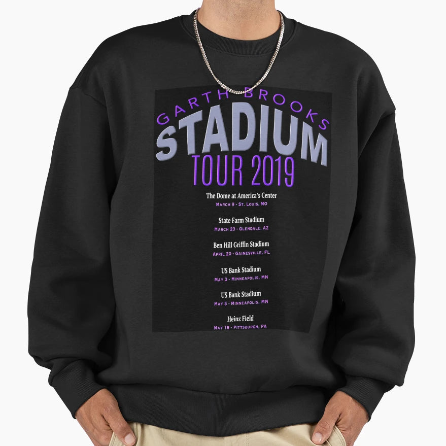 Garth Stadium Brooks Tour Sweatshirt - Aesthetic Graphic Men Women - T-Shirt, Sweatshirt, Hoodie