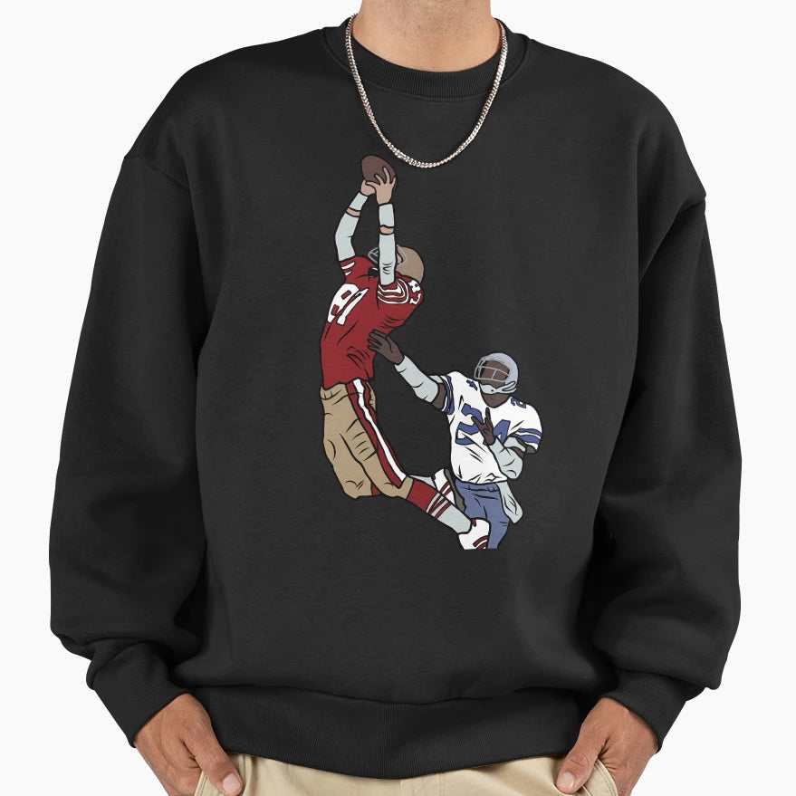 Dwight Clark Catch Sweatshirt - Fun Novelty Design for Adults - T-Shirt, Sweatshirt, Hoodie
