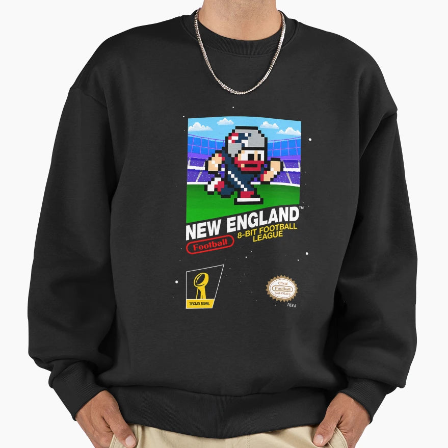 New England Patriots 8 Bit Sweatshirt - Fun Novelty Design Men Women - T-Shirt, Sweatshirt, Hoodie