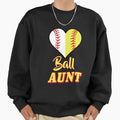 Softball Baseball Aunt Outfit Sport Sweatshirt - Unique Graphic Men Women - T-Shirt, Sweatshirt, Hoodie