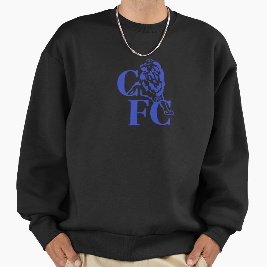 Lion Navy Blue Sweatshirt - Casual Everyday Wear Men Women - T-Shirt, Sweatshirt, Hoodie
