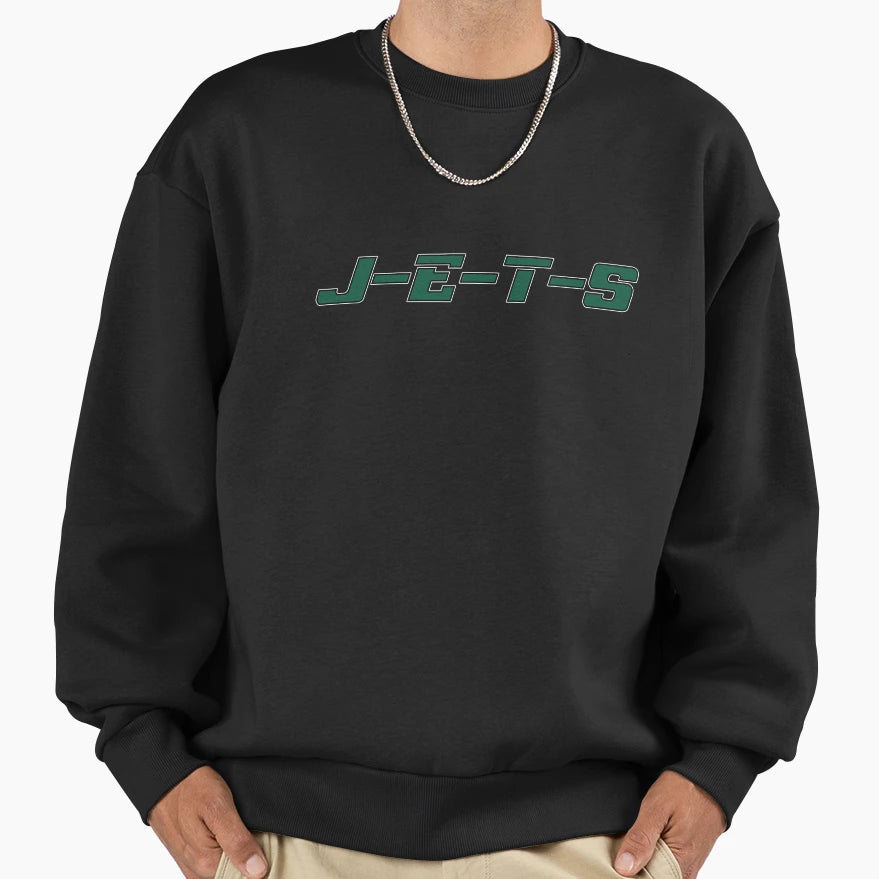 J E T S New York Jets American Sweatshirt - Custom Art Print for Adults - T-Shirt, Sweatshirt, Hoodie