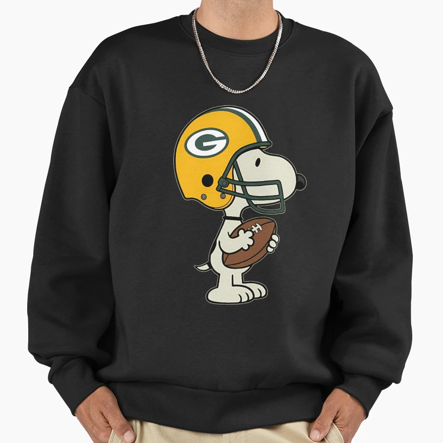 Snoopy Greenbay Packers Game Day Sweatshirt - Fun Novelty Design for Adults - T-Shirt, Sweatshirt, Hoodie