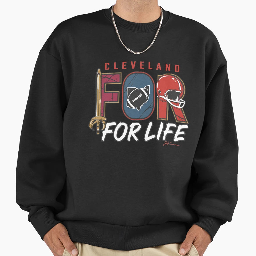 Cleveland Life Sports Fan Sweatshirt - Custom Art Print for Adults - T-Shirt, Sweatshirt, Hoodie