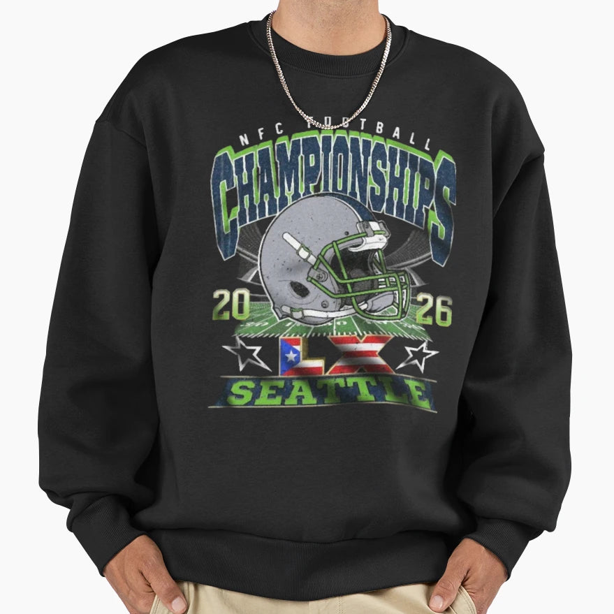 Championship Seattle Seahawks Sweatshirt - Custom Art Print for Adults - T-Shirt, Sweatshirt, Hoodie