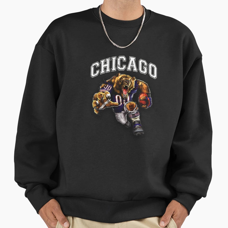 Chicago Football Sweatshirt - Unique Graphic for Adults - T-Shirt, Sweatshirt, Hoodie