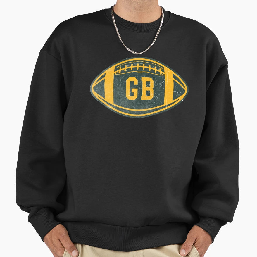 Green Bay Throwback Football Sweatshirt - Minimalist Print Men Women - T-Shirt, Sweatshirt, Hoodie