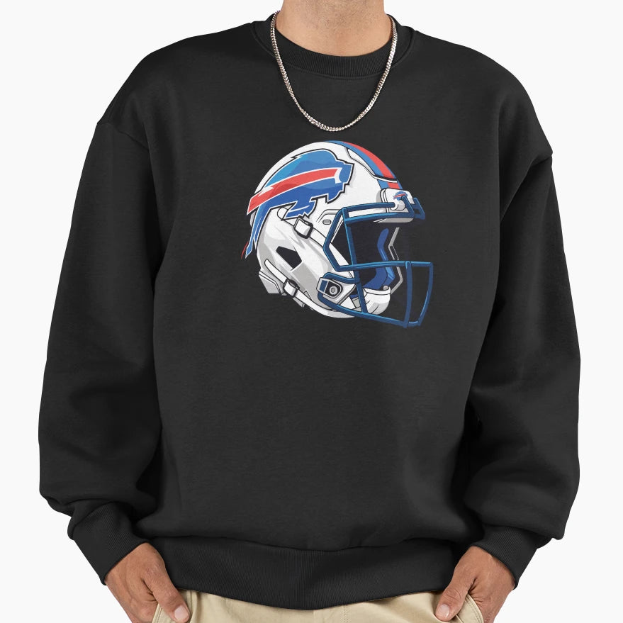 Buffalo Bills Helmet Art Sweatshirt - Unique Graphic Men Women - T-Shirt, Sweatshirt, Hoodie