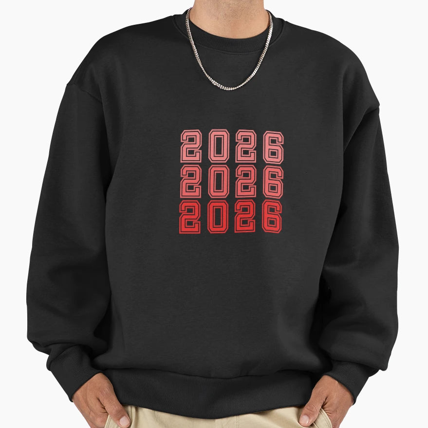 2026 Red Sweatshirt - Streetwear Style Unisex - T-Shirt, Sweatshirt, Hoodie