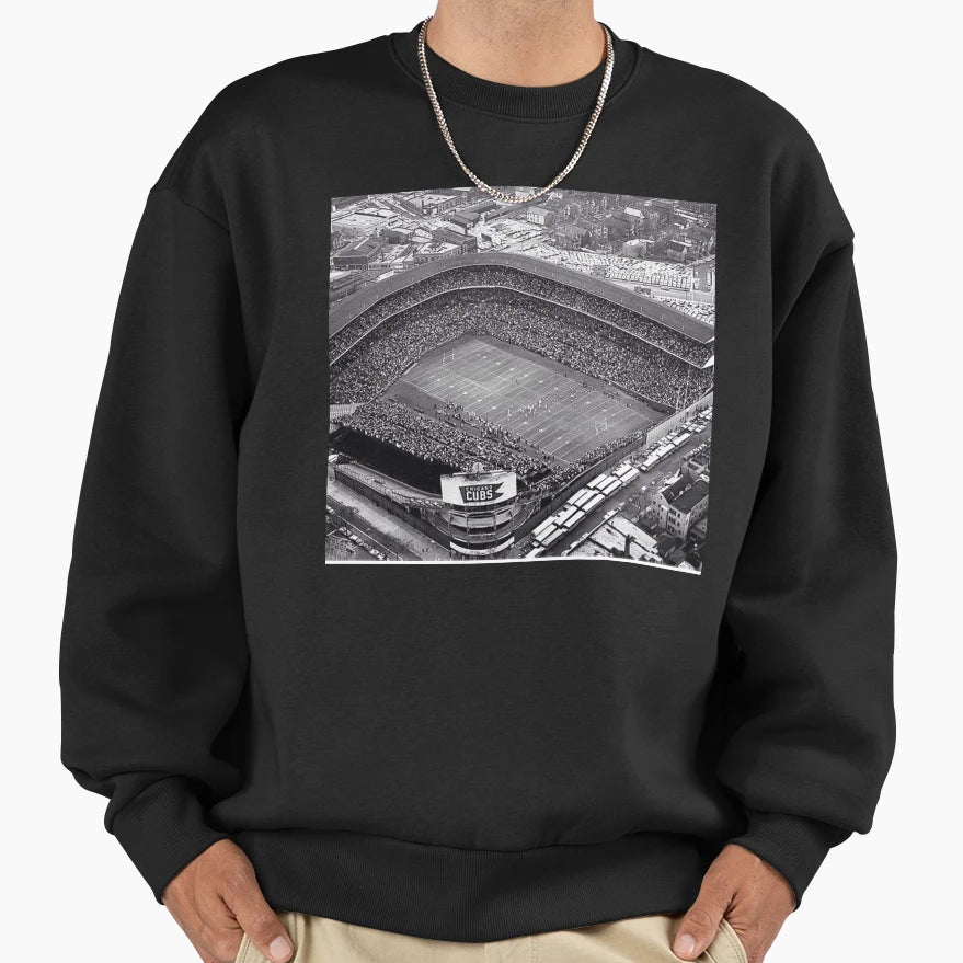 Chicago Football Stadium Wrigley Sweatshirt - Unique Graphic Men Women - T-Shirt, Sweatshirt, Hoodie
