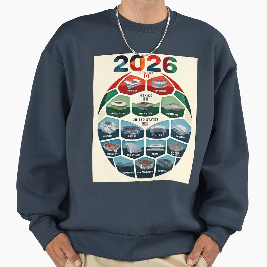 2026 North America Host Soccer Sweatshirt - Casual Everyday Wear Men Women - T-Shirt, Sweatshirt, Hoodie