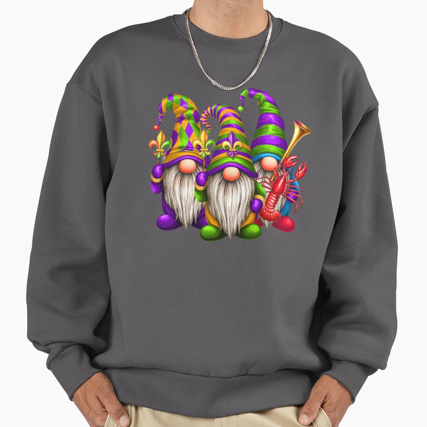 Three Saints Mardi Gras Sweatshirt - Trendy Graphic Unisex - T-Shirt, Sweatshirt, Hoodie