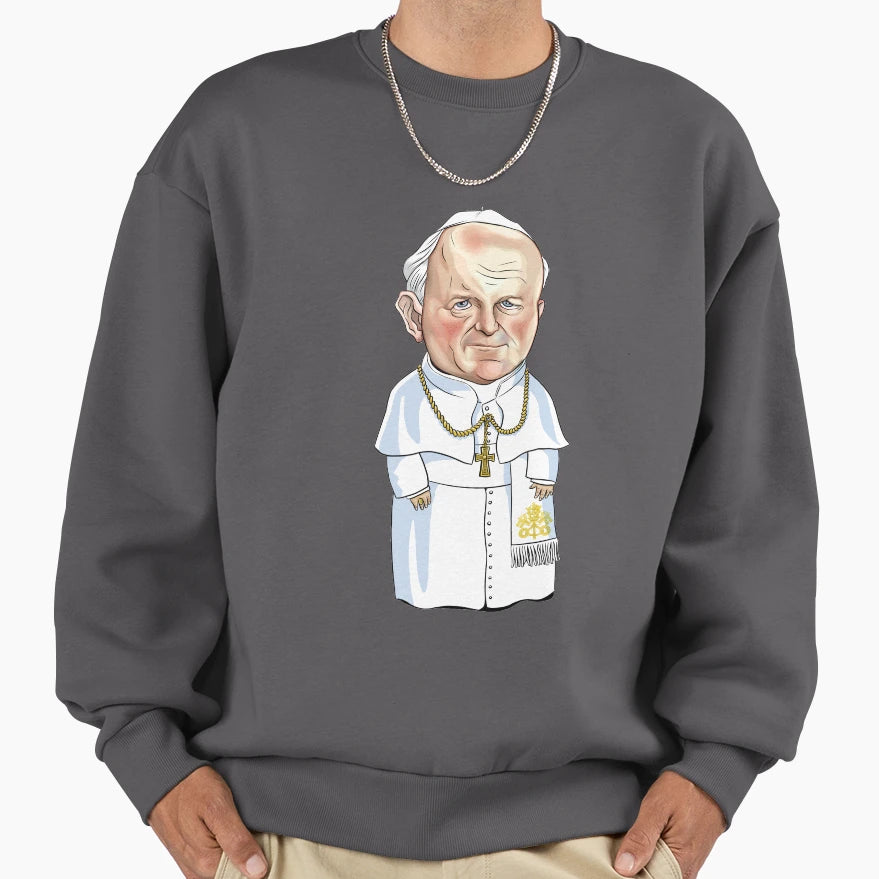 Pope John Paul Ii Sweatshirt - Custom Art Print Unisex - T-Shirt, Sweatshirt, Hoodie