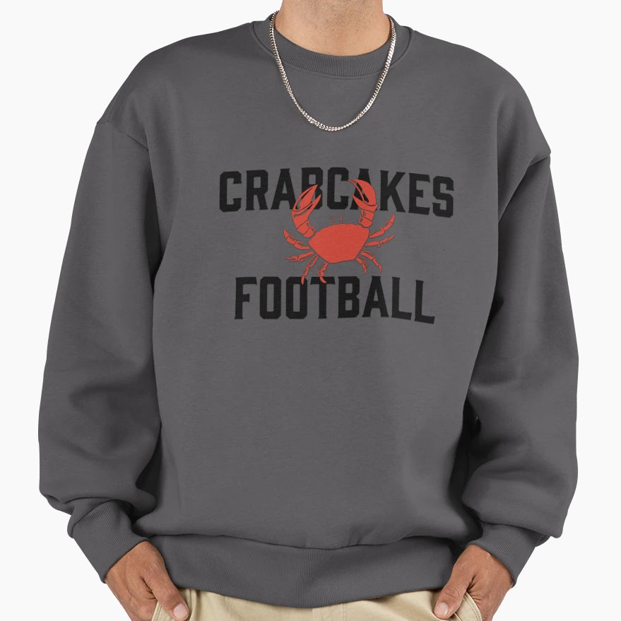 Crabcakes Football Sweatshirt - Minimalist Print Men Women - T-Shirt, Sweatshirt, Hoodie