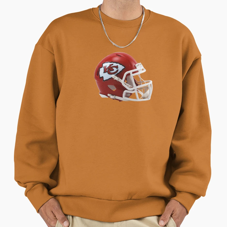 Helmet Chiefs Icon Sweatshirt - Trendy Graphic for Adults - T-Shirt, Sweatshirt, Hoodie
