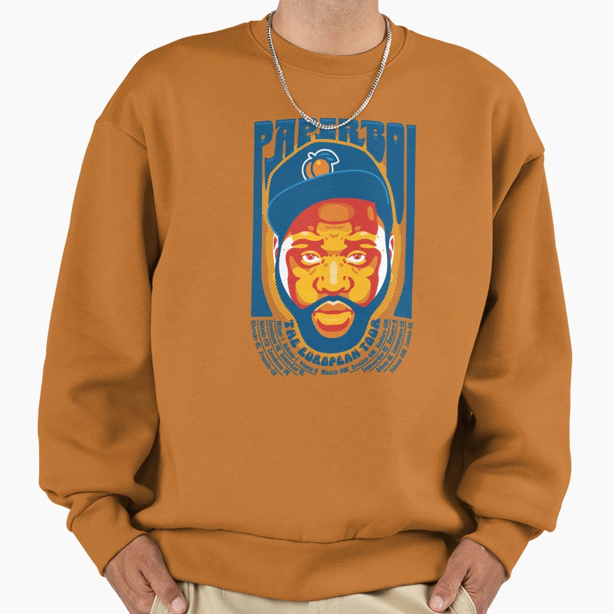 Paper Boi European Tour Sweatshirt - Aesthetic Graphic Men Women - T-Shirt, Sweatshirt, Hoodie