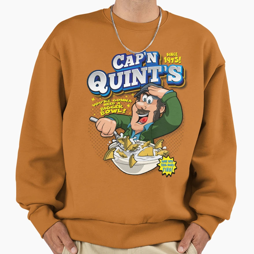 Captain Quints Cereal Sweatshirt - Trendy Graphic Men Women - T-Shirt, Sweatshirt, Hoodie