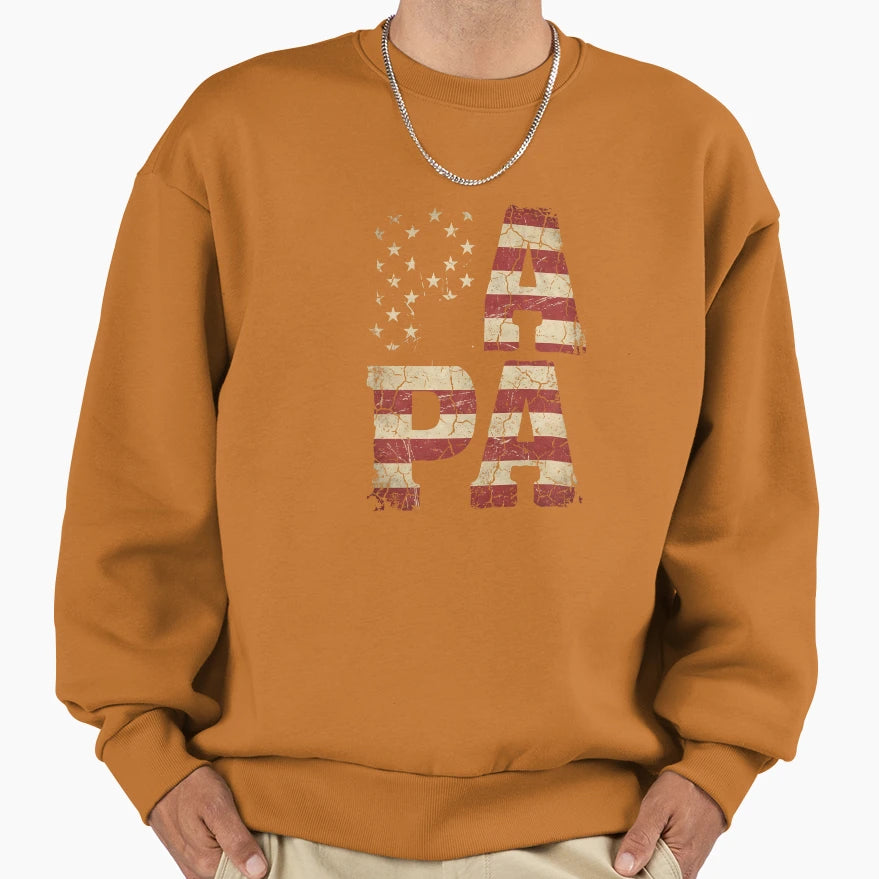 Papa Stacked Block Font 202606090000 Sweatshirt - Novelty Apparel Unisex - T-Shirt, Sweatshirt, Hoodie