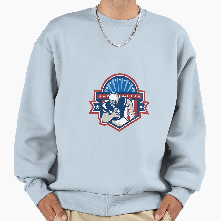 American Football Qb Quarterback Sweatshirt - Aesthetic Graphic Men Women - T-Shirt, Sweatshirt, Hoodie