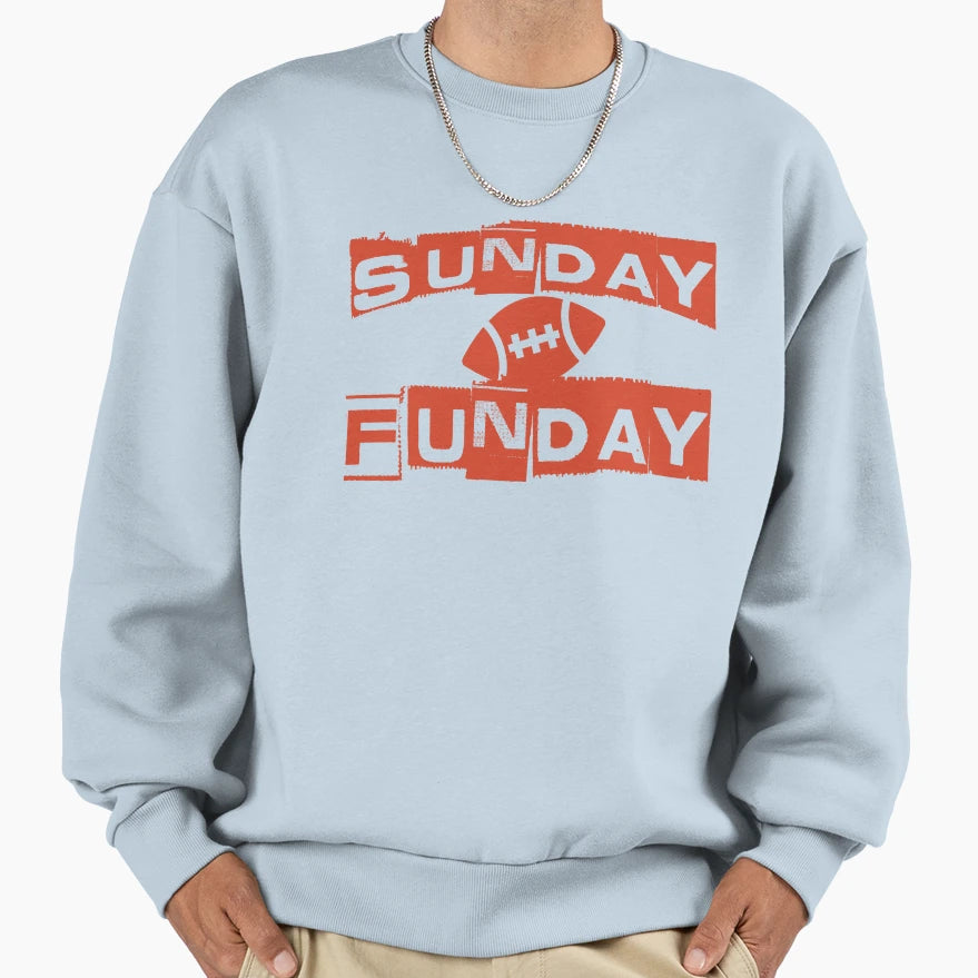 Sunday Funday Football 2024 Sweatshirt - Casual Everyday Wear for Adults - T-Shirt, Sweatshirt, Hoodie