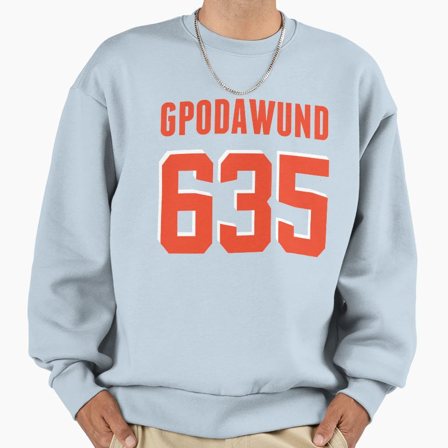 Gpodawund No 635 Orange Sweatshirt - Aesthetic Graphic for Adults - T-Shirt, Sweatshirt, Hoodie