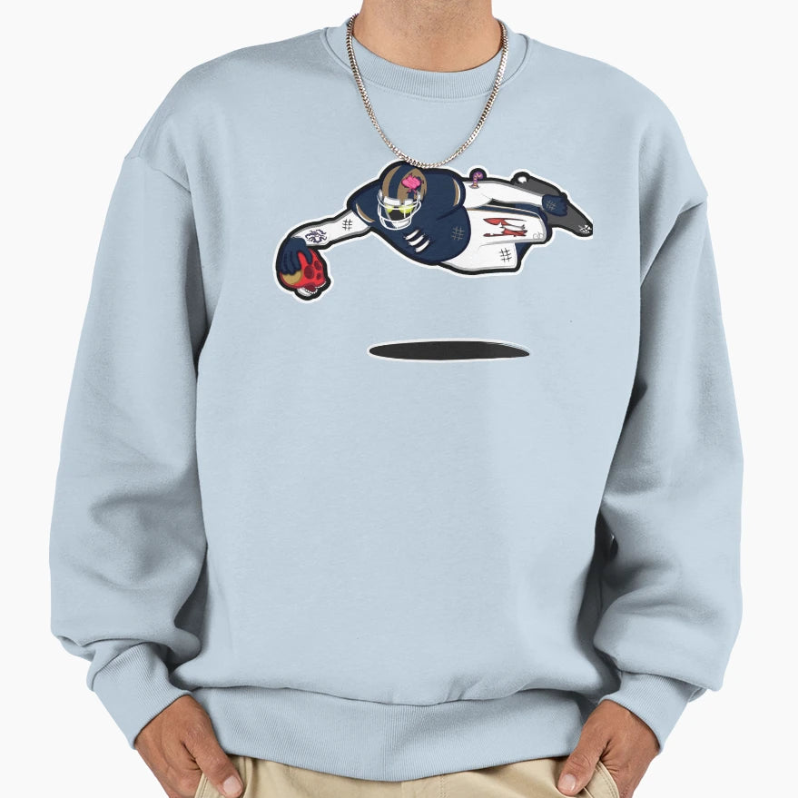 Zombie Football Player Los Angeles W Sweatshirt - Trendy Graphic Men Women - T-Shirt, Sweatshirt, Hoodie