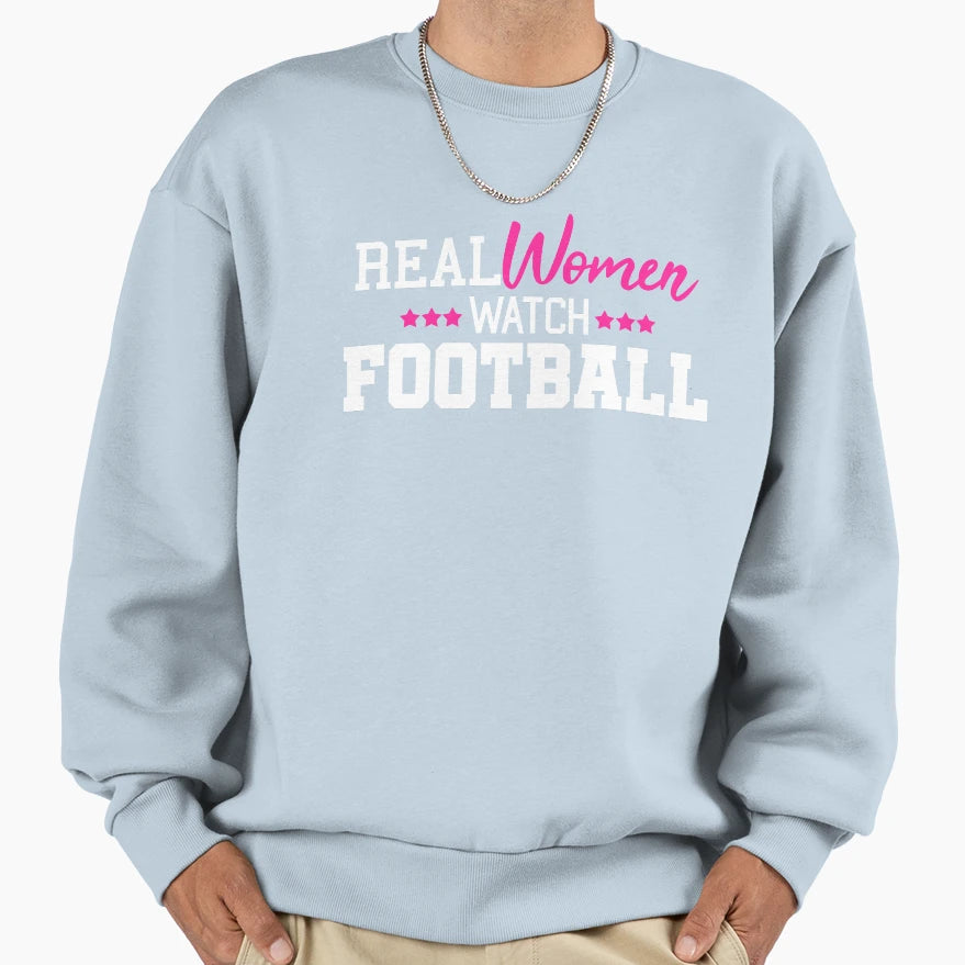 Real Watch Football T-Shirt - Novelty Apparel for Adults - T-Shirt, Sweatshirt, Hoodie