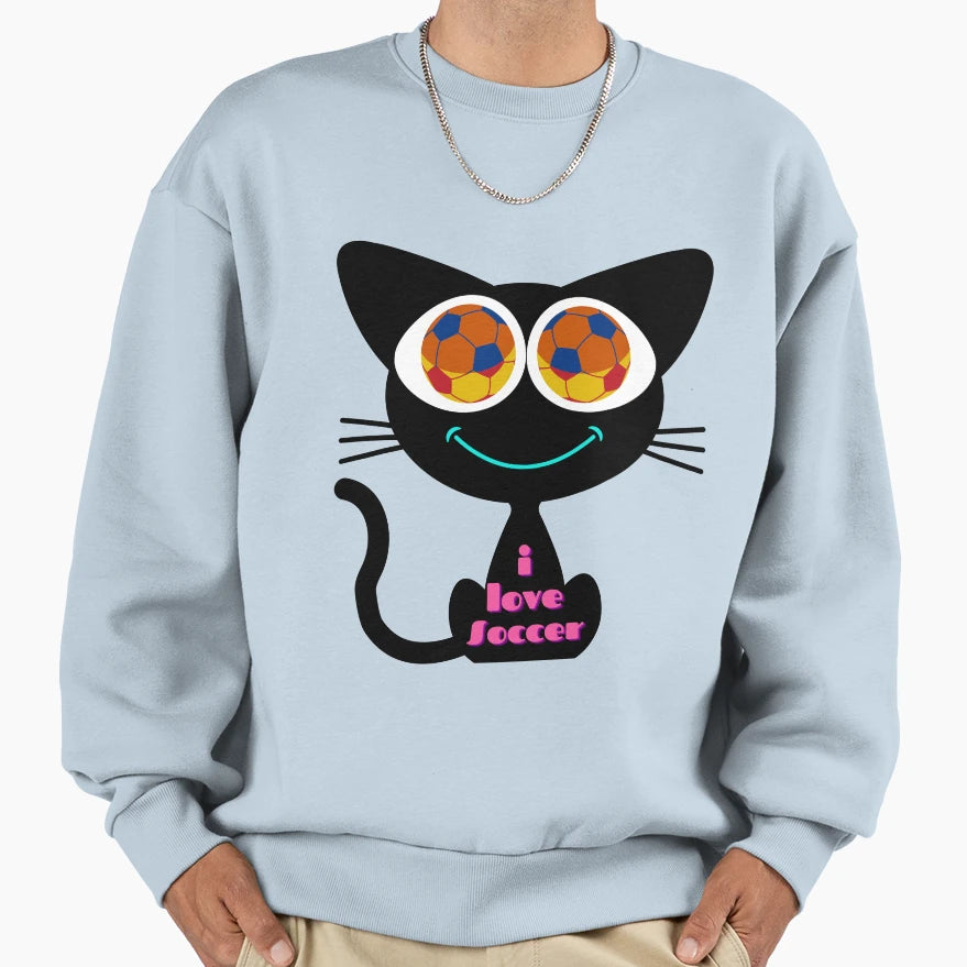 I Love Soccer Sweatshirt - Custom Art Print Men Women - T-Shirt, Sweatshirt, Hoodie