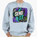 Send It Football Grunge Sweatshirt - Fun Novelty Design for Adults - T-Shirt, Sweatshirt, Hoodie
