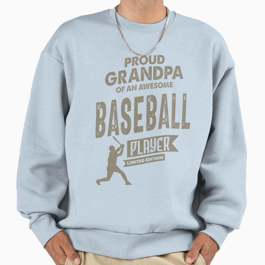 Grandpa Awesome Baseball Player Sweatshirt - Graphic Print for Adults - T-Shirt, Sweatshirt, Hoodie